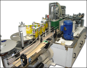 Iron pot thermo-melt label machine.[ BOIP-300 ]